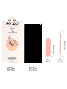 16pcs Half-Cured Gel Nail Stickers, Easy To Apply, Requires UV Light, Long-Lasting, Scratch-Resistant And Smooth Nails - Perfect For Home Salon Quality Nail Art