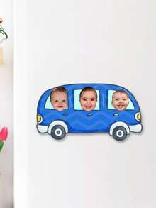 Customized Photo Refrigerator Sticker, Personalized Refrigerator Magnet, Customized Face Cartoon Sticker With Name, 3D Custom Photo Magnets, Save The Date Magnets For Kitchen Decor Souvenir, Wedding Favors - Multicolor - View 15