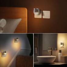 Veilleuse LED rotative à 360°, avec capteur intelligent, capteur crépuscule à l'aube, 2700K 0,5W blanc chaud, veilleuse à fiche unique pour couloir, chambre, nurserie, cuisine, escaliers