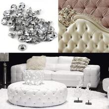 20 Stücke Strass Kristall Knöpfe, klare Polsterung mit Metallöse, Näh-Diamant-Kristall, runde Glasknöpfe für Sofa, Kopfteil, DIY Basteln, Bett Möbel Dekor