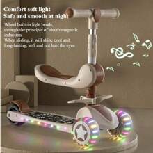 Boys And Girls Children Baby Pedal Slide Trolley Yo-Yo 3-In-1 Can Slide Can Sit With Push Push Music Light Three-Wheeled Hand Push,Back To School