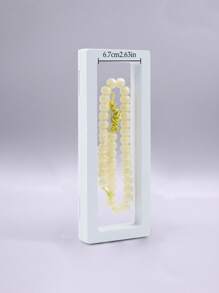 Acrylic 3D Floating Display Storage Box - Acrylic Jewelry Storage Box With Elastic Film, For Necklaces, Bracelets, Rings, Coins, Earrings And Pins Transparent Hanging Organizer - Retail And Personal Use Gift Box, Jewelry Gift Box, Transparent Design, Secure Closure For Women Storage Organizer Travel Essentials Gift Back To School
