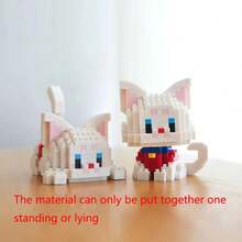 500+Pcs Pet Cat Series Splicing Building Blocks, Cute Cartoon Animal Model, Fashion Assembly Toy, Creative Gift, Home And Office Desktop Decoration - Multicolor - View 15
