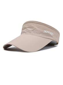 Casquette snapback coréenne imprimée de lettres de sport, chapeau sans partie supérieure pour homme offrant une protection contre le soleil, style minimaliste à la mode pour l'été