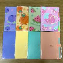 2 Packs Expanding File Folders With 5 Pockets 16 Labels, School Home Office Must Have, 4 Summer Fruits Patterns Optional