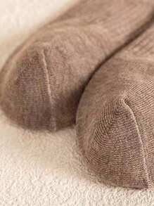 7 Pairs Women Vintage Striped Socks, Contrast Color Elastic Cuff, Breathable & Absorbent, Suitable For Casual And Office Wear