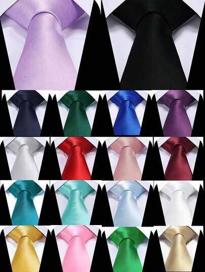 Herrslips i enfärgad affärsmodell, enkel och mångsidig slips av hög kvalitet