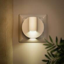 Veilleuse LED rotative à 360°, avec capteur intelligent, capteur crépuscule à l'aube, 2700K 0,5W blanc chaud, veilleuse à fiche unique pour couloir, chambre, nurserie, cuisine, escaliers