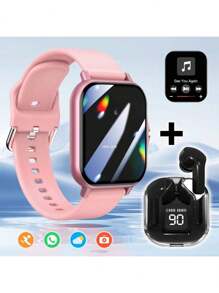 Z15 Multifunctional Smart Watch - Music, Calls, Messages, Step Tracking, Weather And More, Comes With Wireless Earbuds