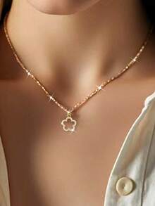 1 Pc S925 Sterling Silver Flower Bracelet Necklace And Ring Inlaid With Artificial Zirconia Jewelry A Fashionable Retro Luxurious And Elegant High-Quality Jewelry Set For Her As A Holiday Gift - ring - View 5