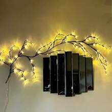 [LED Weiden Wandleuchte] 72 LED beleuchtete 1 Stück Innen Weiden Wandleuchte - Künstliche Pflanzenbaum Zweig Lampe für Schlafzimmer Wohnzimmer Dekoration Ästhetik Halloween Weihnachtsgeschenk