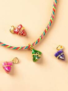 10 pièces (couleurs aléatoires) Charms en résine luisante en forme de coquillages de mer, cœur, calebasse, boule de verre pour le DIY, l'artisanat, la fabrication de bijoux, les sangles de téléphone portable, la décoration de sac, les ornements de mini-paysage