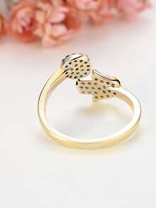 Kaletine 1pc Hand Eye Design Open-Ring, Suitable For Daily Wear - Gold - View 10