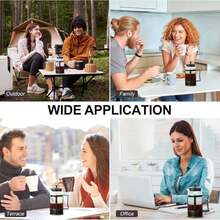 Cafetera de prensa francesa de vidrio con filtro de acero inoxidable, vidrio de borosilicato resistente al calor, cafetera y tetera manual con filtro duradero.