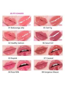AMUSE Amuse JEL-FIT TINT 01 BOKSOONGA JELLY, Hydration And Plumping, Lightweight, 12-Hour Lasting, Jelly-Like Texture, Moisturizing Lip Stain, Vegan In Handy Size For Travel, K-Beauty, Korean Makeup, 3.8g/0.13oz