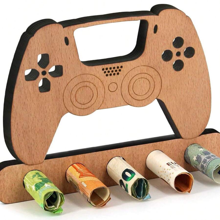 Original Birthday Money Gifts, Wooden-Game Consoles, Graduation, Shopping, Gifts, Valentine's Day, Fishing And Other Theme Wallet Gifts-Game Controller Gifts-Wooden Gifts-Gifts For Men And Women - Wood Color - View 1