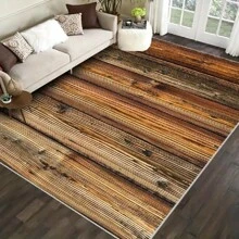 Ein hochwertiger großer Teppich mit leichtem und transportablem Design mit personalisierten Holzoptik-Mustern. Dieser luxuriöse Teppich ergänzt verschiedene Wohnstile, zeichnet sich durch hochwertige maschinenwaschbare Qualität aus und verwendet hochdichtes Material mit rutschfester Unterseite. Schulanfang