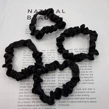 4 pièces Ensemble de petits élastiques à cheveux - Mini chouchous sans couture pour femmes, élastiques invisibles sans marque, bandeaux de cheveux minimalistes pour le bureau, le sport, les voyages