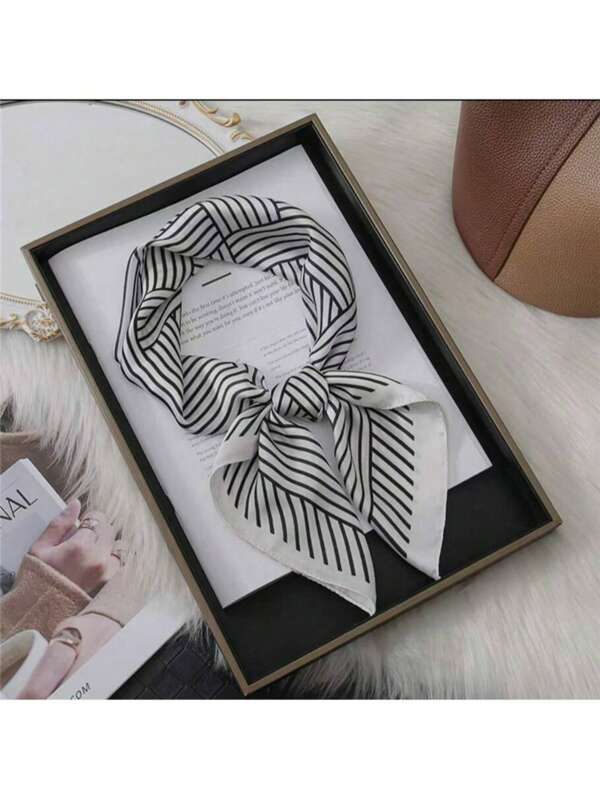 1 lenço quadrado simples com estampa de 70 cm, versátil para mulheres como cinto, decoração de bolsa, faixa de cabeça, lenço de pescoço, acessório de moda