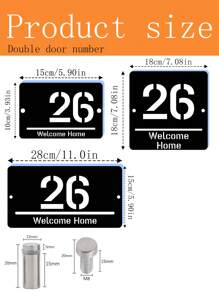 Placa personalizada con número de casa Placa de dirección personalizada Señal de puerta moderna con texto personalizado Placa de número de casa resistente a la intemperie de acrílico para montaje en pared Para entrada, patio y decoración del hogar Fácil instalación Regalo para nuevos propietarios Fiesta de inauguración de la casa Estilo moderno resistente al agua, ambiente cálido, renovación otoñal del hogar, acogedor hogar escandinavo