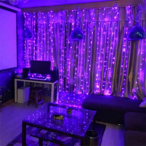 8 Lighting Modes Fantasy Fairy USB Wreath Lamp, Purple Light Indoor Decorative Lamp For Halloween, Party, Bedroom, Living Room Hanging Decoration