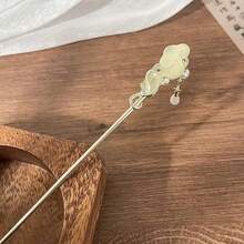 Traditional -Style Hair Stick Decorative Flower Tassel Hair Clip, Elegant Chinese Style Hair Accessory, Versatile For Women - Multicolor - View 4