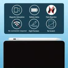 [قلم أبل للآيباد] قلم أبل متوافق مع الآيباد - أقلام لمس سريعة الشحن مع حساسية الميل والتثبيت المغناطيسي ومنع لمس الكف - مناسب للأجيال من 2018 إلى 2024، متوافق مع آيباد أبل الجيل 6-10 / برو 11 بوصة و 12.9 بوصة الجيل 3-5 / الجيل 3-5 من الهواء / الجيل 5/6 من الميني، خيارات ألوان متعددة، متوافق مع قلم كتابة اليد للآيباد