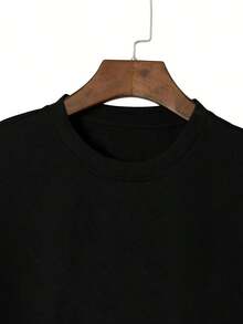 T-shirt imprimé crâne d'hache pour hommes grandes tailles, haut décontracté et confortable, style emo - Noir - Voir 3
