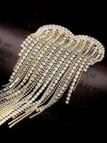 1 pieza Broche de mujer con forma de corazón y borla, decoración elegante para uso diario, boda y fiesta