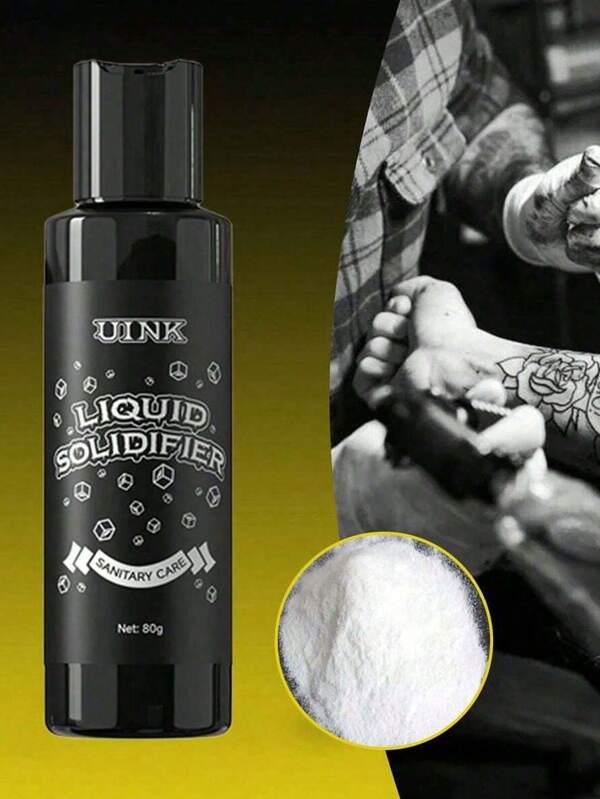 DQFART Tattoo Ink Solidifying Powder Is Used To Clean The Tattoo Ink Waste Left After Each Tattoo And Solidify It. Safe And Harmless