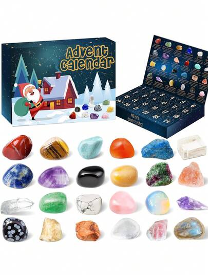 Calendario dell'Avvento di cristallo 2025, Collezione di rocce, minerali e fossili, Calendario dell'Avvento di Natale a 24 giorni per bambini, adulti, ragazzi e ragazze, regalo di compleanno e Natale - Decorazioni natalizie, Decorazioni autunnali, Natale, Decorazioni natalizie, Decorazioni autunnali, Natale, Decorazioni, Decorazioni autunnali, Decorazioni autunnali, Autunno, Decorazioni natalizie, Decorazioni natalizie Decorazioni natalizie per la casa Regali di Natale Decorazioni natalizie