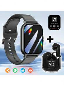 Z15 Multifunctional Smart Watch - Music, Calls, Messages, Step Tracking, Weather And More, Comes With Wireless Earbuds