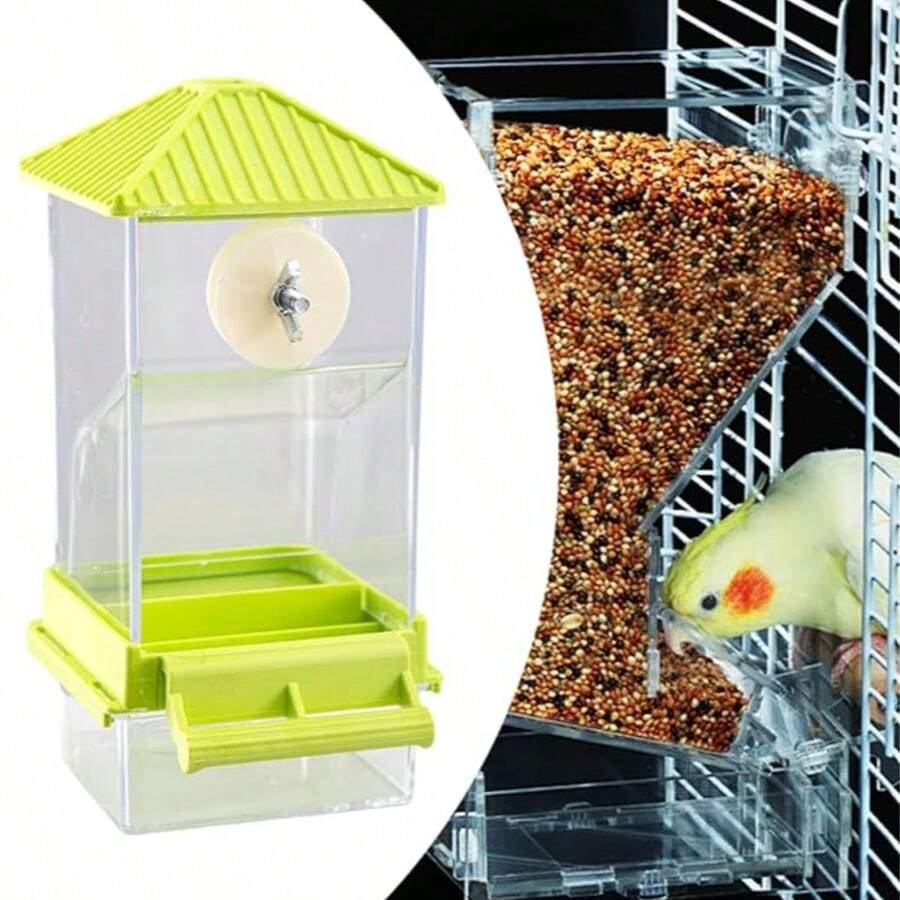 Bird Cage Feeder Food Container Sturdy Parrot Foraging Feeder Cage ...