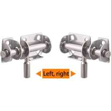 No-Drill Stainless Steel Door Latch, Thickened Surface Mount Bathroom Door Lock, Old-Fashioned Wood Door And Window Anti-Theft Bolt