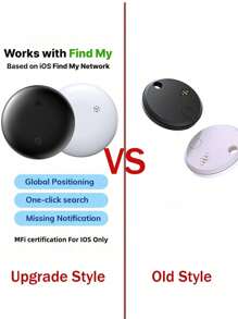 1pc/2pcs/4pcs AirTag Alternatives, Global GPS Locator For Precise Remote Finding, Smart Anti-Lost Tracker - MFi Certified, Real-Time Tracking, No Installation Needed, For Pets, Bags, Luggage, Bicycles, Cars, Compatible With IOS Find My App, Worry-Free Anti-Lost (IOS Only)