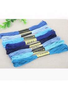8pcs/Pack Premium Embroidery Floss - Mixed Multi-Color Threads For Cross Stitch, DIY Sewing Projects, Crafts - Needle Art Accessories