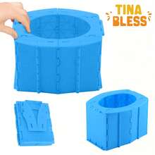 Tinabless 1 pieza Asiento de inodoro portátil plegable para entrenamiento de ir al baño para niños pequeños, para uso en exteriores, campamentos, viajes, asiento de inodoro de viaje para niños y niños pequeños