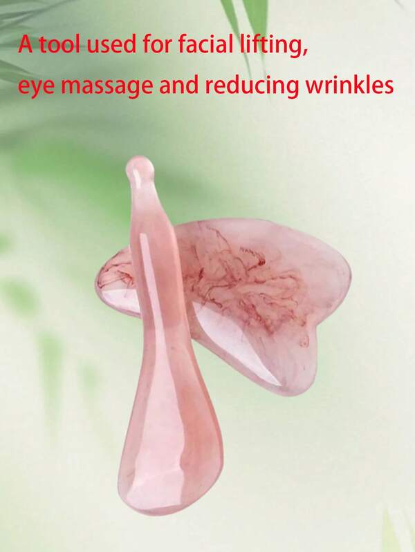 Manuelles Massagetool, manuelles Massagegerät, Ganzkörper Gua Sha Brett, Massagestab zum Lösen von Meridianblockaden, Augenmassagegerät, lindert Augenermüdung, entspannt Muskeln, straffer Gesichtshaut, reduziert Falten, hebt das Gesicht, verschlankt das Gesicht, formt ein kleines V-förmiges Gesicht, tragbares Massagetool, Material aus Harz, waschbar, wiederverwendbar
