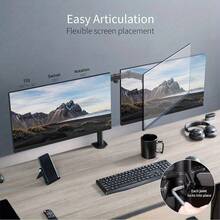 13"- 27" Double Dual Display Computer Screen Monitor Arm Mount Desk Stand LED CC - Black - View 7