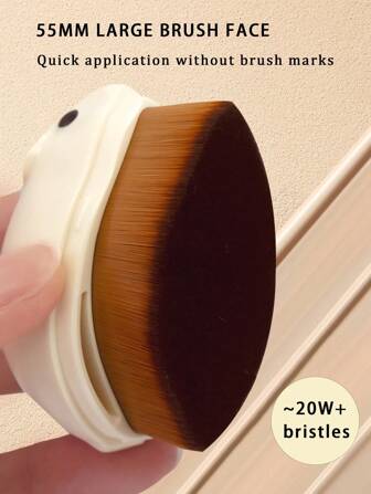 Nieuwe hamstervormige make-upkwast, vloeibare foundation, BB-crème, geen sporen, zachte, vezelharen met hoge dichtheid, gelijkmatige kleur, make-upkwast, draagbare reiskwast, foundationkwast met hoes, beautytools voor meisjes