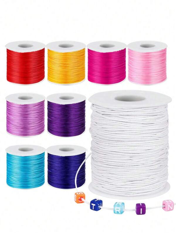 Stretchy String For Bracelets, Sturdy Elastic String Cord For Jewelry Making, Necklaces, Beading And Crafts