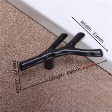 1 Piece Of Modern Simple Tree Rod Classical Chinese Black Branch Zinc Alloy Handle, Drawer, Wardrobe, Bedside Table, Locker, Door Handle, Furniture Hardware Accessories