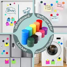 40 chiếc/gói nam châm tủ lạnh nhiều màu ngẫu nhiên, nam châm bảng trắng, nam châm trang trí, nam châm văn phòng, nam châm hình tròn - Nhiều màu - Xem 6