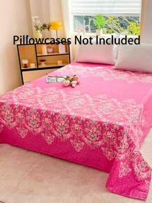 1pc Soft Skin-Friendly Printed Bedsheet, Modern Rectangular Fashion Minimalist Design For Children, Double Bed, Available In Multiple Sizes, Suitable For Bedroom Use Year-Round
