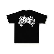 2025 New DARCSPORT Wolf Head Loose Fitness T-Shirt Pure Cotton Training Sports Short Sleeve Summer Men And Women Ins Y2k - 黑色 - 查看 1