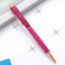 1PC Personalized Engraved Glitter Ballpoint Pen, Customized Quicksand Ballpoint Pen,Gift For Women, Stationery, Office Accessories,Writing Tools, School Supplies,Back To School