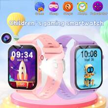 Heißestes Geschenk für Kinder, Kinder Smartwatch Neuheit 2025, Kinder Spieluhr, 18+ lustige Spiele, 1,83 Zoll Touchscreen, Energiesparchip, Schrittzähler, Fotos machen, Taschenlampe, Schlafüberwachung, Alarmerinnerung, Kamera, Fotoalbum, Spiele, Kalender, Schrittzählung, Countdown, Rechner, Stoppuhr, Taschenlampe