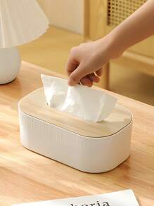 1 Pc Desktop Plastic Tissue Boxes Are Suitable For Home Living Room, Coffee Table And Dining Room Napkin Boxes