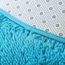 lochas Princess Castle Rug 4ft Round - Teal Blue Fluffy Shag Carpet For Girls Room ,Ultra Soft Non-Slip Nursery Rug, Cute Circle Floor Mat For Toddlers - 水鴨藍 - 查看 4