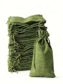 10 قطع أكياس هدايا ذات سحاب بنمط الأوراق النخيلية الخضراء - أكياس من الألياف الطبيعية الصلبة، مناسبة للأعراس والحفلات وأعياد الميلاد وما إلى ذلك - مثالية لتغليف المجوهرات والهدايا ولوازم الحفلات والحفلات الخاصة بالأعراس، أكياس بطراز ريفي، ذات بنية قوية، مناسبة للأعراس والحفلات وأعياد الميلاد - عظيمة لتغليف الحلوى والشوكولاتة